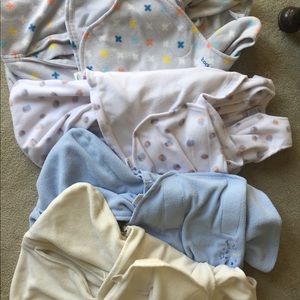 Four Halo SleepSack Swaddle wearable blankets, NB